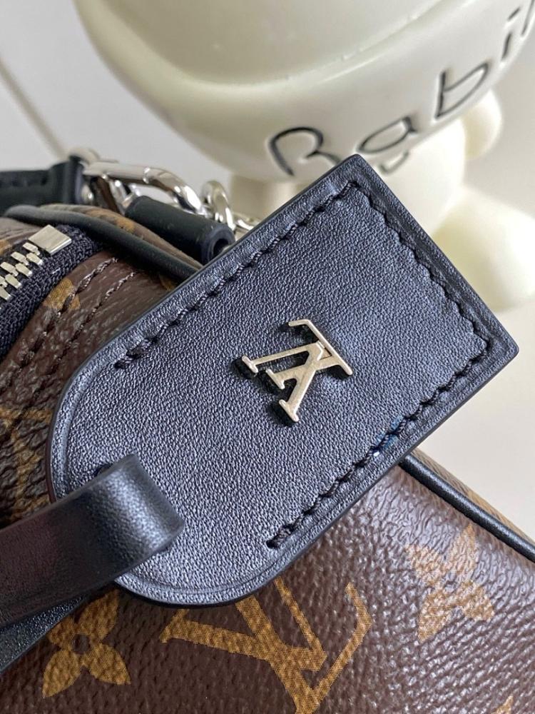 Stylish Black Monogram Leather Shoulder Bag