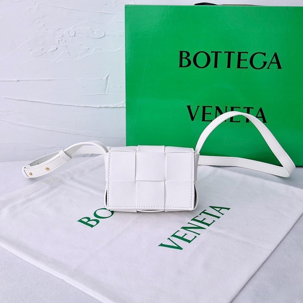 Stylish Refined Leather Crossbody Bag 12x8x4cm