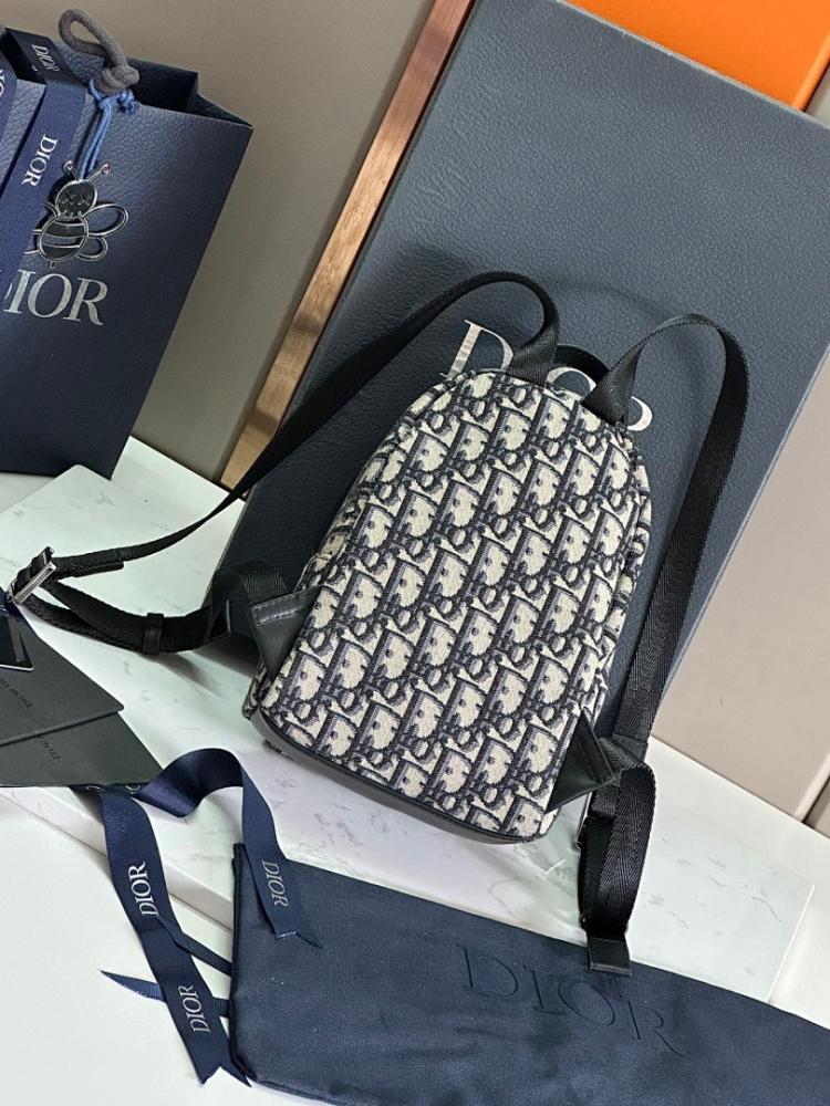 Modern Luxury Black Printed Leather Backpack