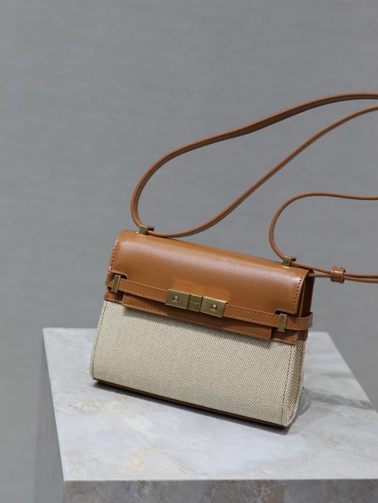 Modern Refined Leather Crossbody Bag 19x14x4cm