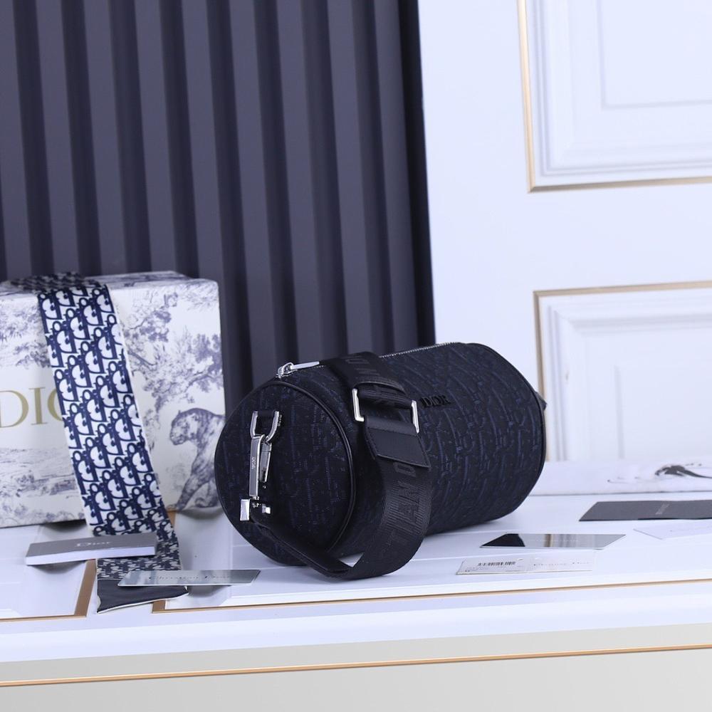 Modern Black Printed Calfskin Shoulder Bag 21x13x13cm