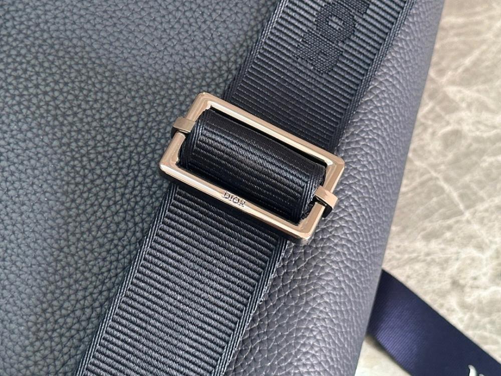 Elegant Refined Blue Calfskin Bag