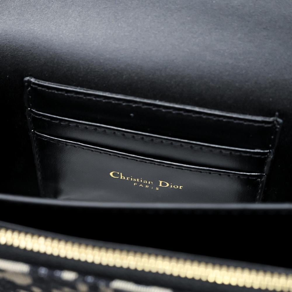 Luxury Premium Blue Embroidered Leather Crossbody Bag
