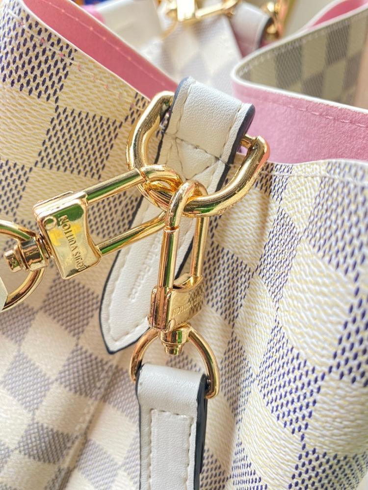 Classic Elegant Beige Woven Canvas Bucket Bag