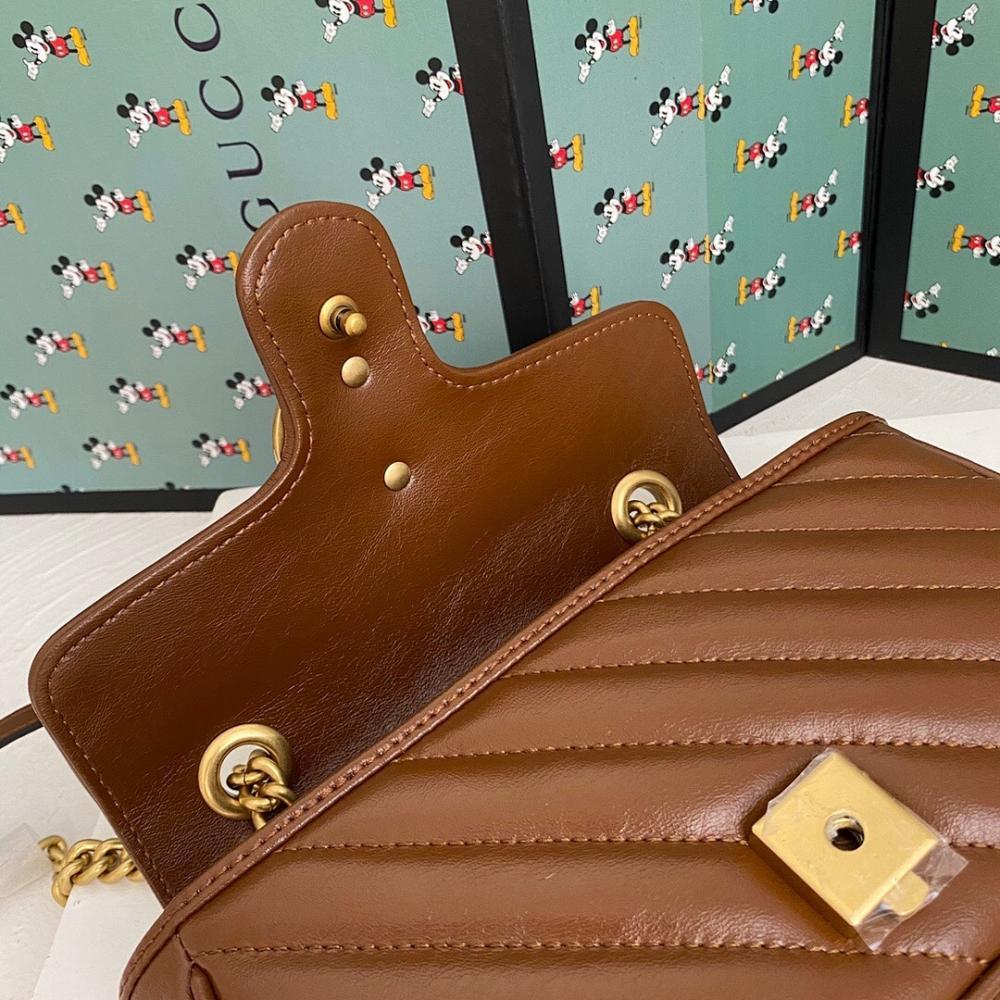 Alma Brown Quilted Leather Top Handle Bag 22x14x6cm