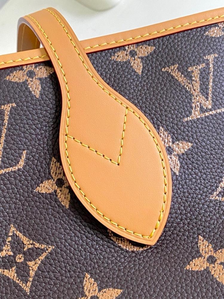 Modern Italian-Inspired Monogram Leather Top Handle Bag 60x38x23cm