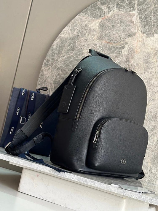 Italian-Inspired Luxury Black Calfskin Crossbody Bag 31x40x19cm