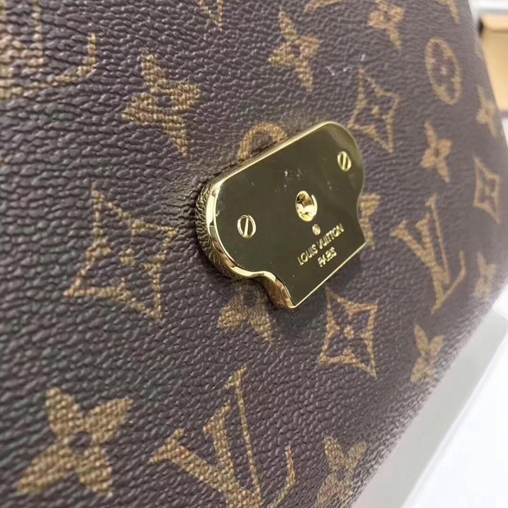 Elegant Gold Monogram Calfskin Crossbody Bag