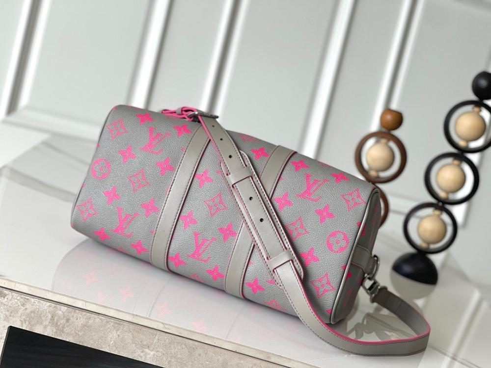 Keepall Monogram Leather Travel Bag 34x21x16cm