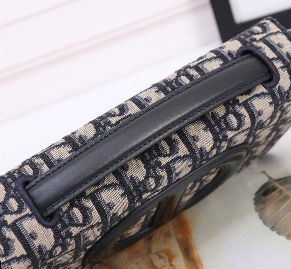Stylish Refined Printed Leather Shoulder Bag Blue 21x11x5cm