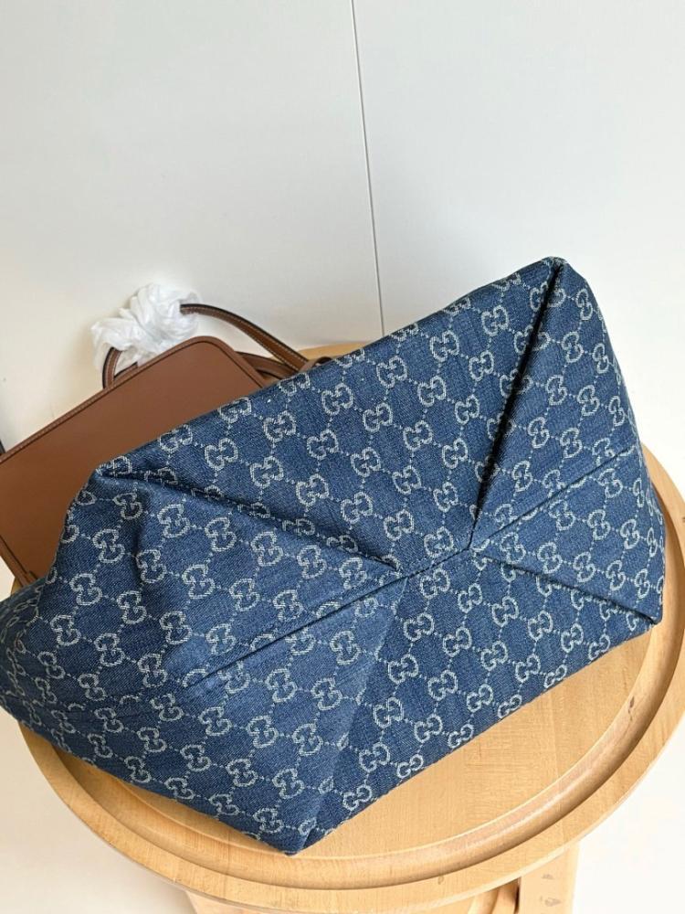 Modern Brown Denim Crossbody Bag
