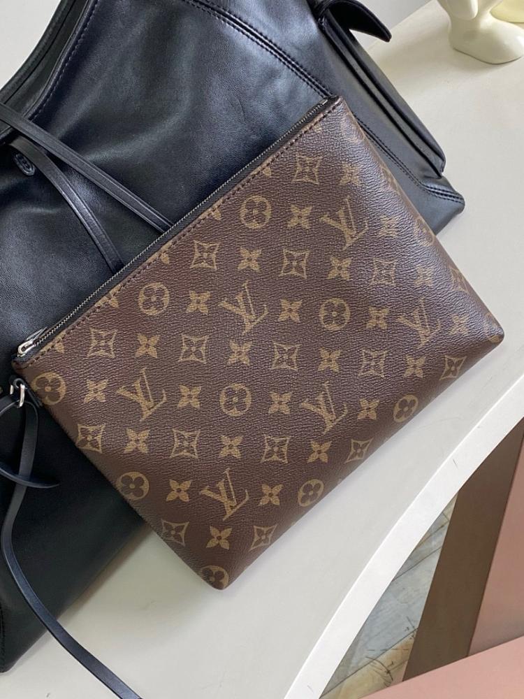 Stylish Monogram Calfskin Shoulder Bag 45x29x20cm