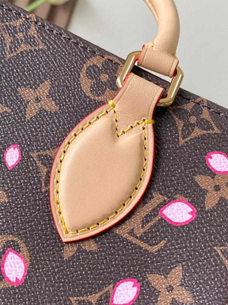 OnTheGo Monogram Leather Top Handle Bag Pink
