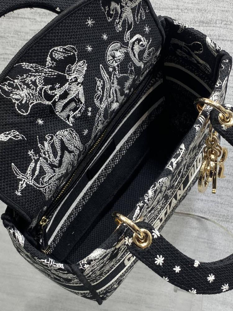 Embroidered Top Handle Bag Pink