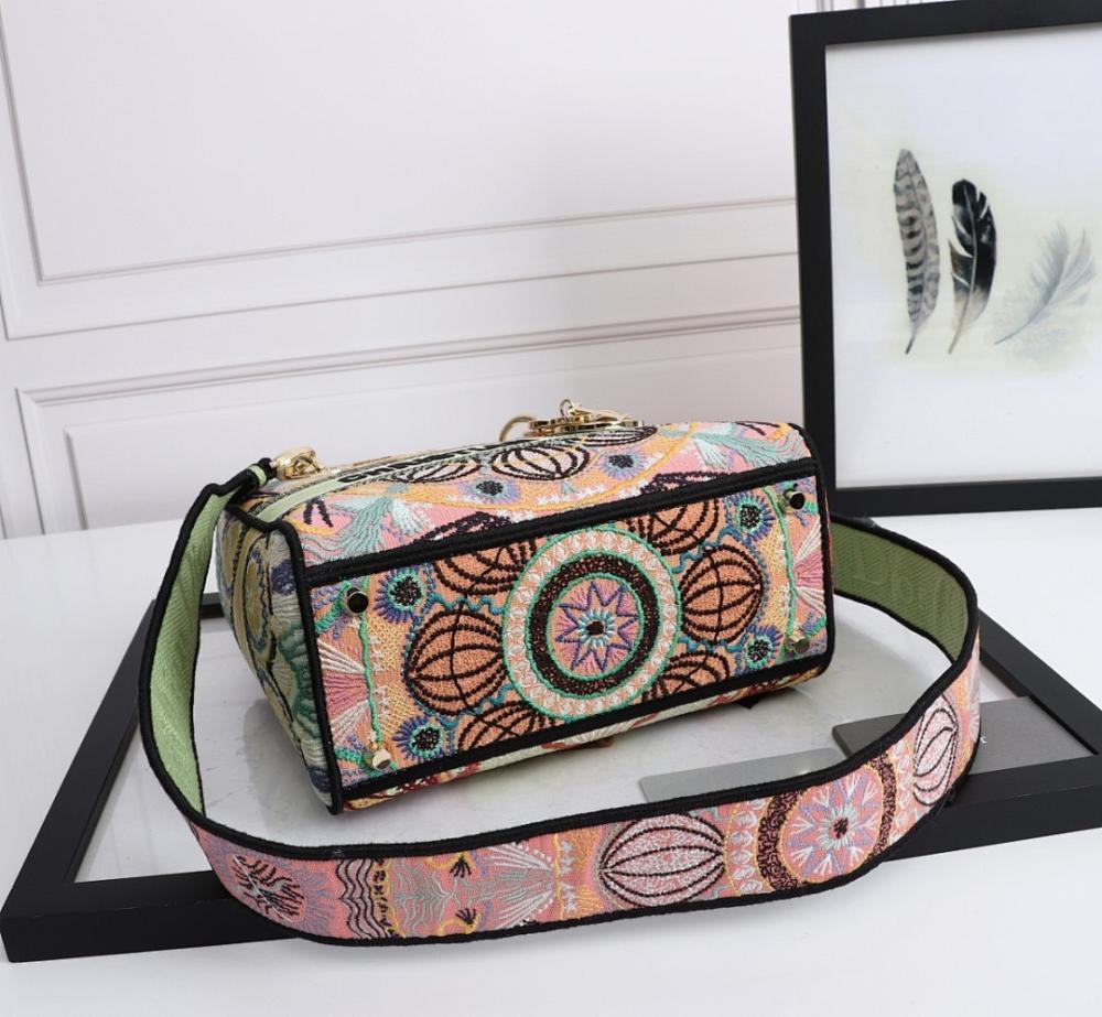 Modern Gold Embroidered Shoulder Bag