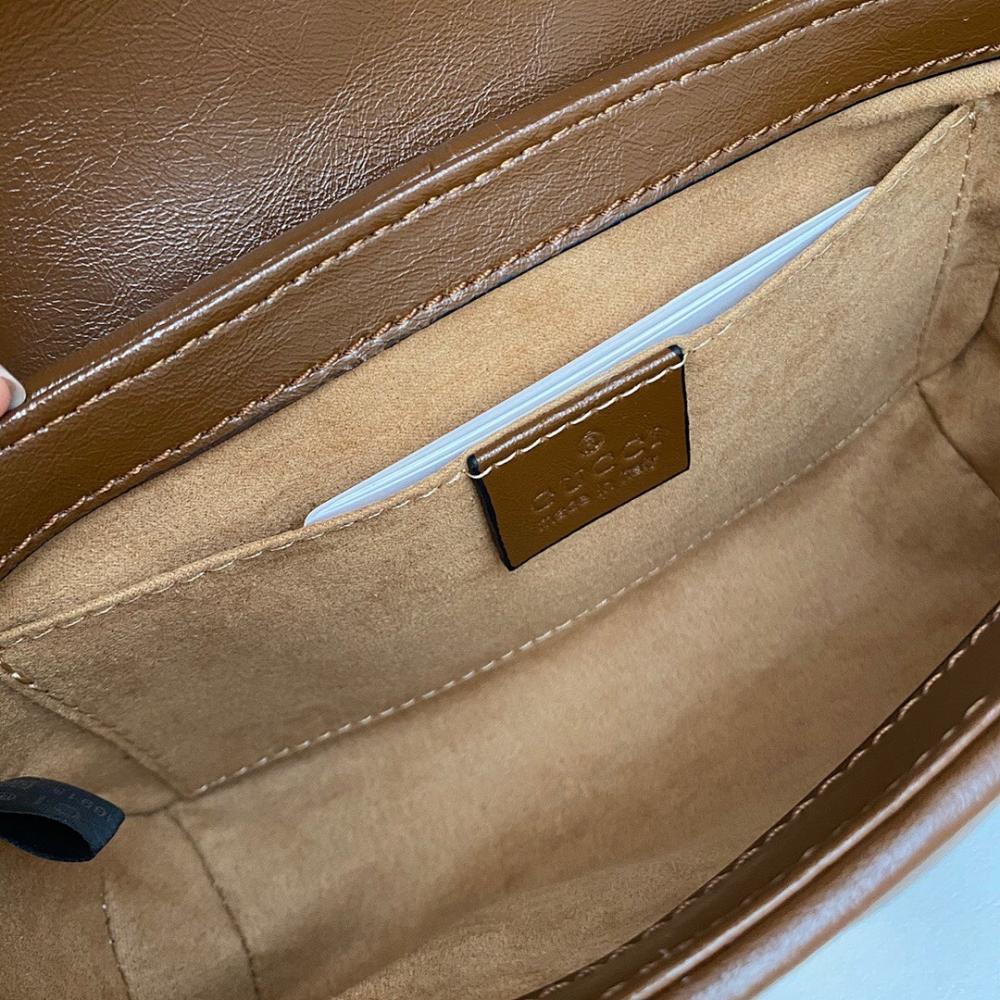 Alma Brown Quilted Leather Top Handle Bag 22x14x6cm