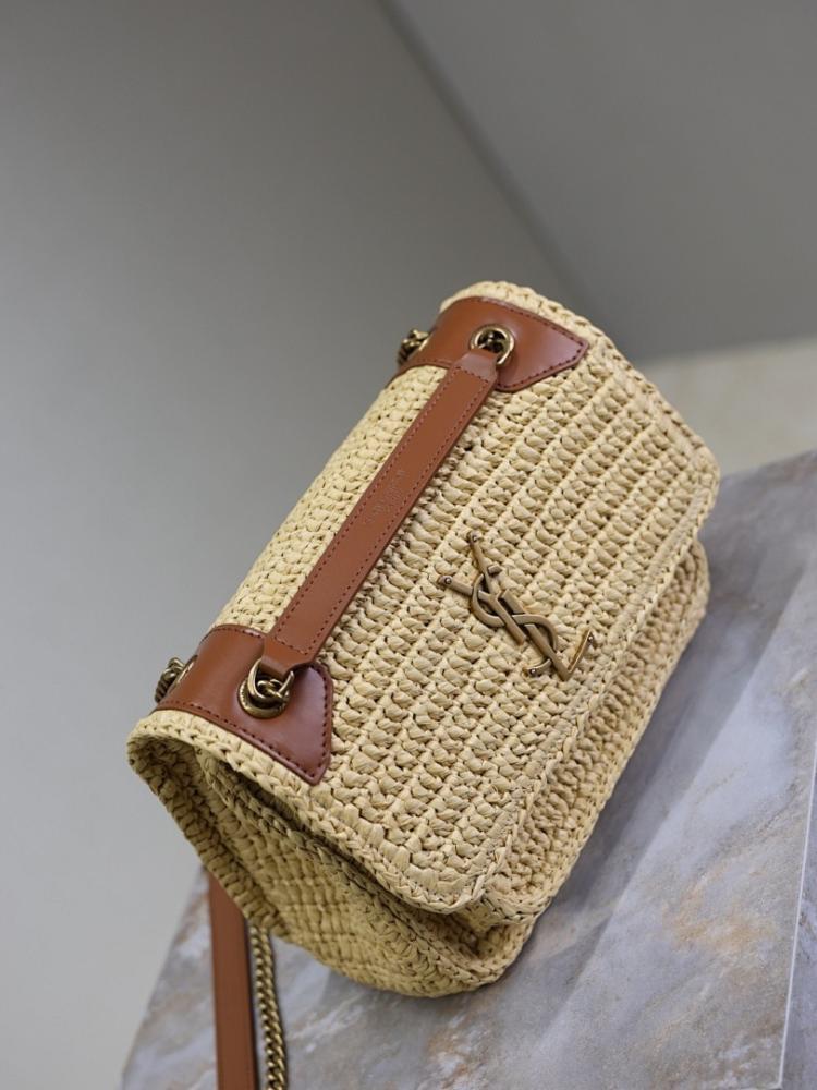 Niki Raffia Top Handle Bag 22x16.5x12cm