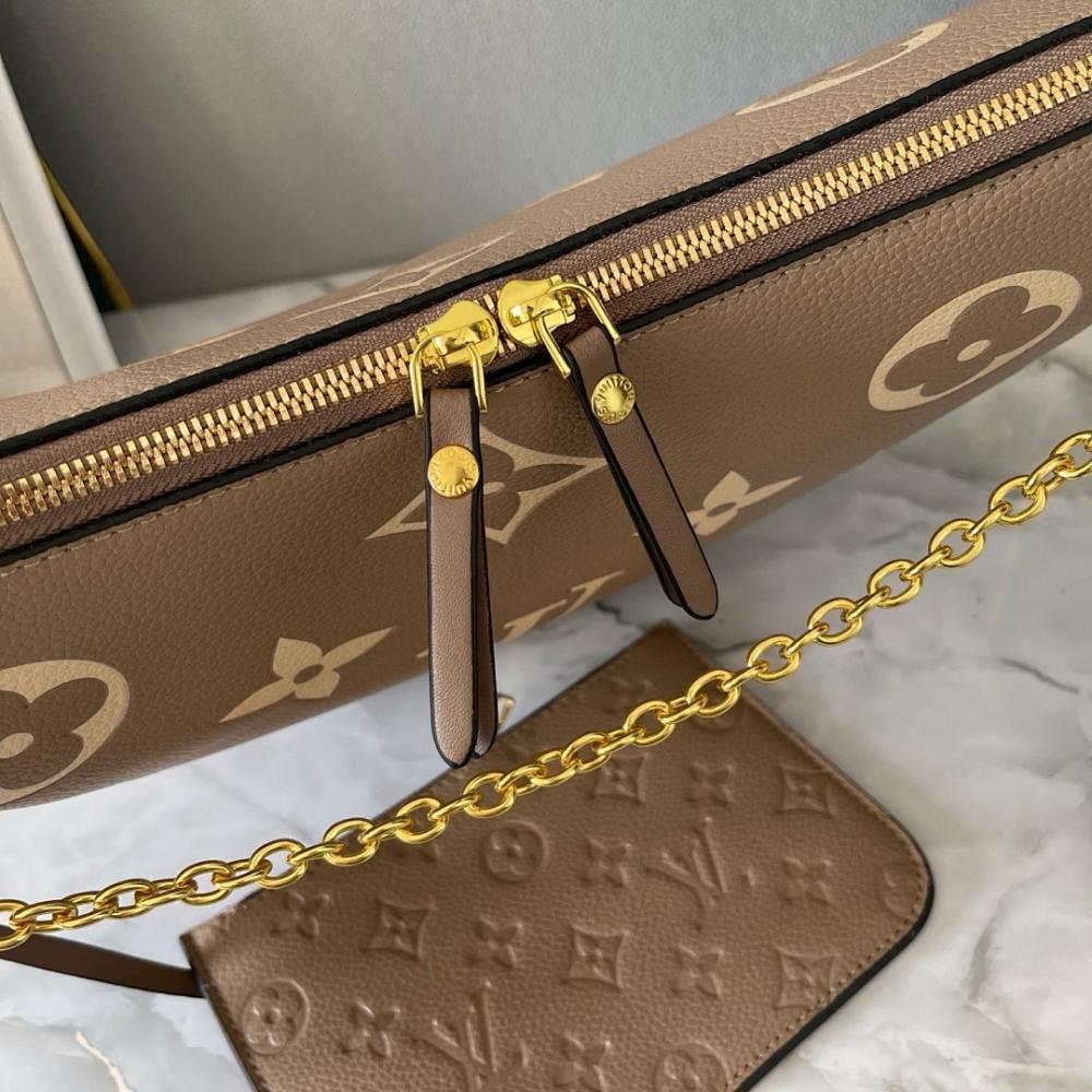 Stylish Refined Leather Shoulder Bag 38x26x10cm