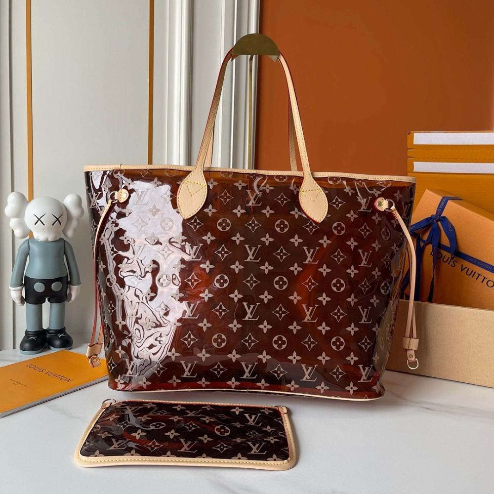 Modern Stylish Monogram Leather Shoulder Bag 39x32x19cm