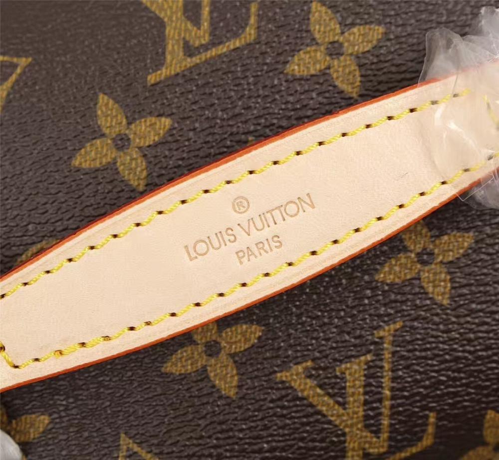 Stylish Gold Monogram Leather Crossbody Bag