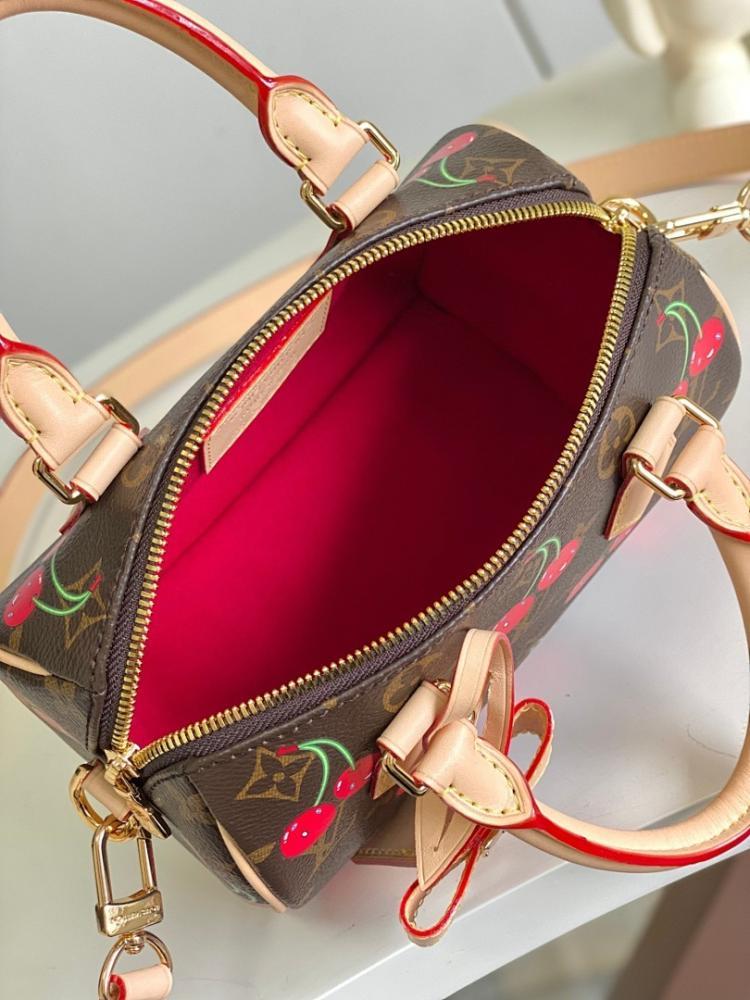 Speedy Bandouliere Monogram Leather Shoulder Bag 20.5x13.5x12cm