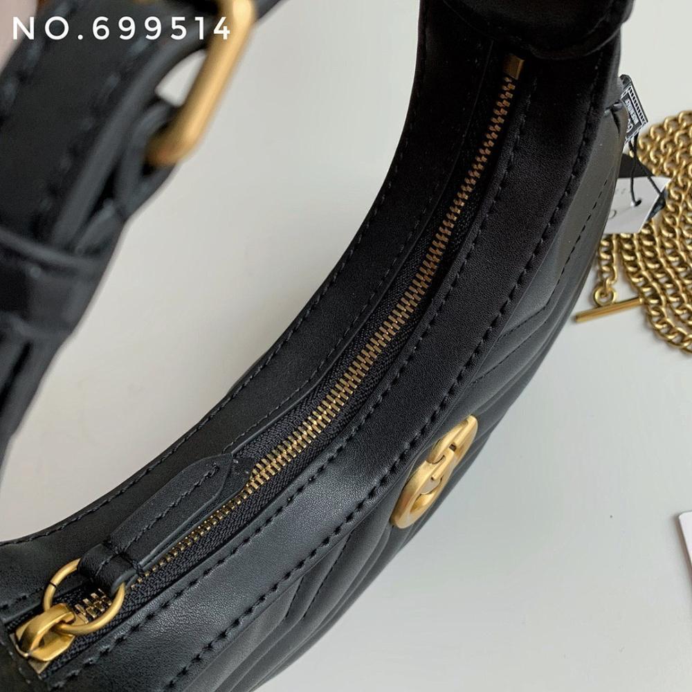 Luxury Refined Leather Shoulder Bag 21x11x5cm