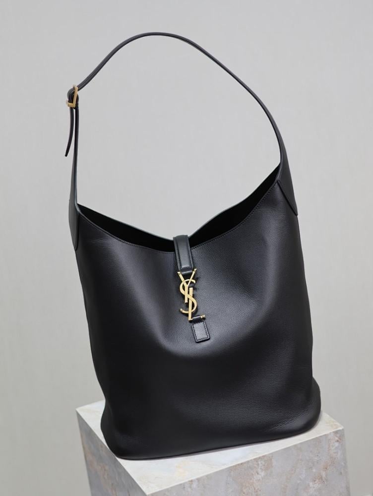 Classic Elegant Leather Bucket Bag