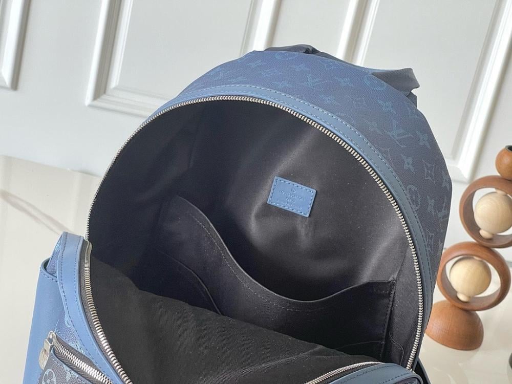 Stylish Blue Leather Backpack