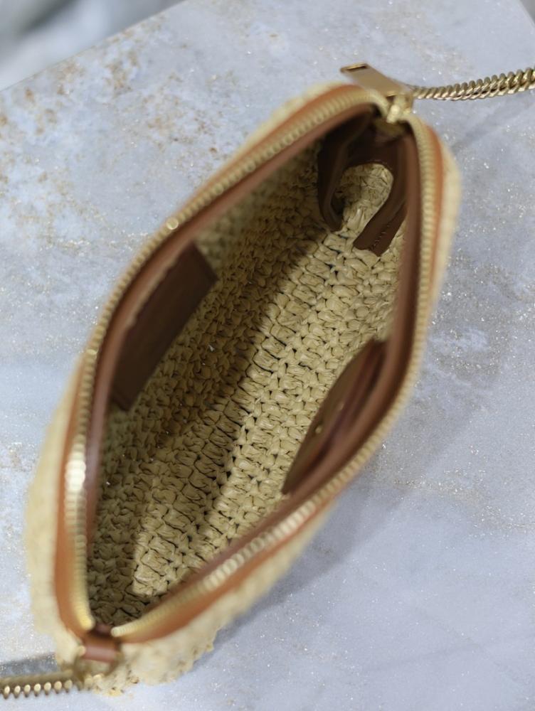 Modern Elegant Woven Leather Top Handle Bag Red 19x13x3.5cm