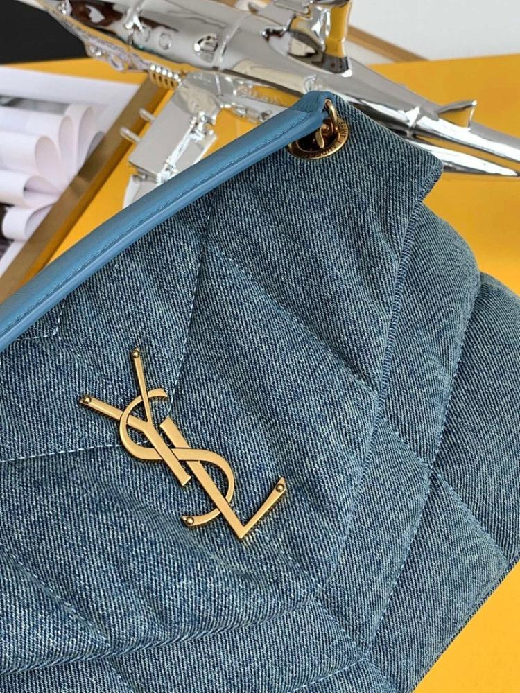 Classic Blue Top Handle Bag