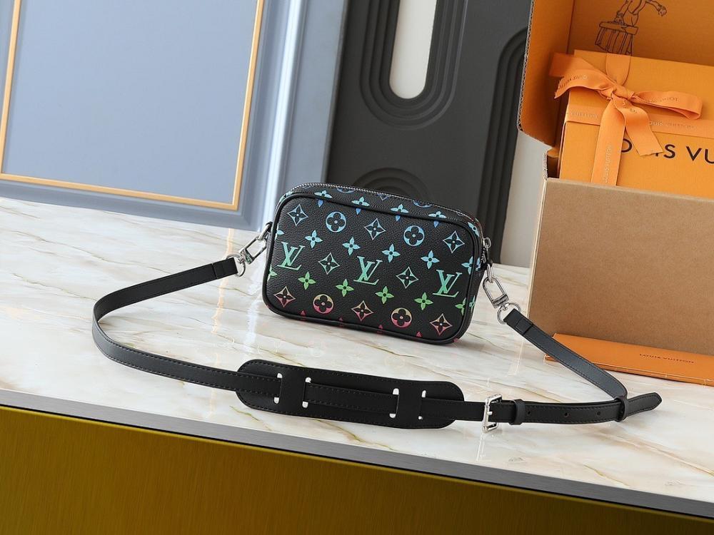 Alma Monogram Leather Shoulder Bag 20x13x6.5cm Style 742065183