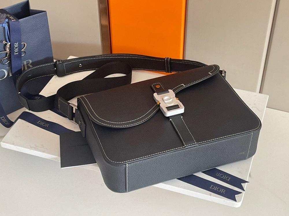Classic Black Calfskin Shoulder Bag