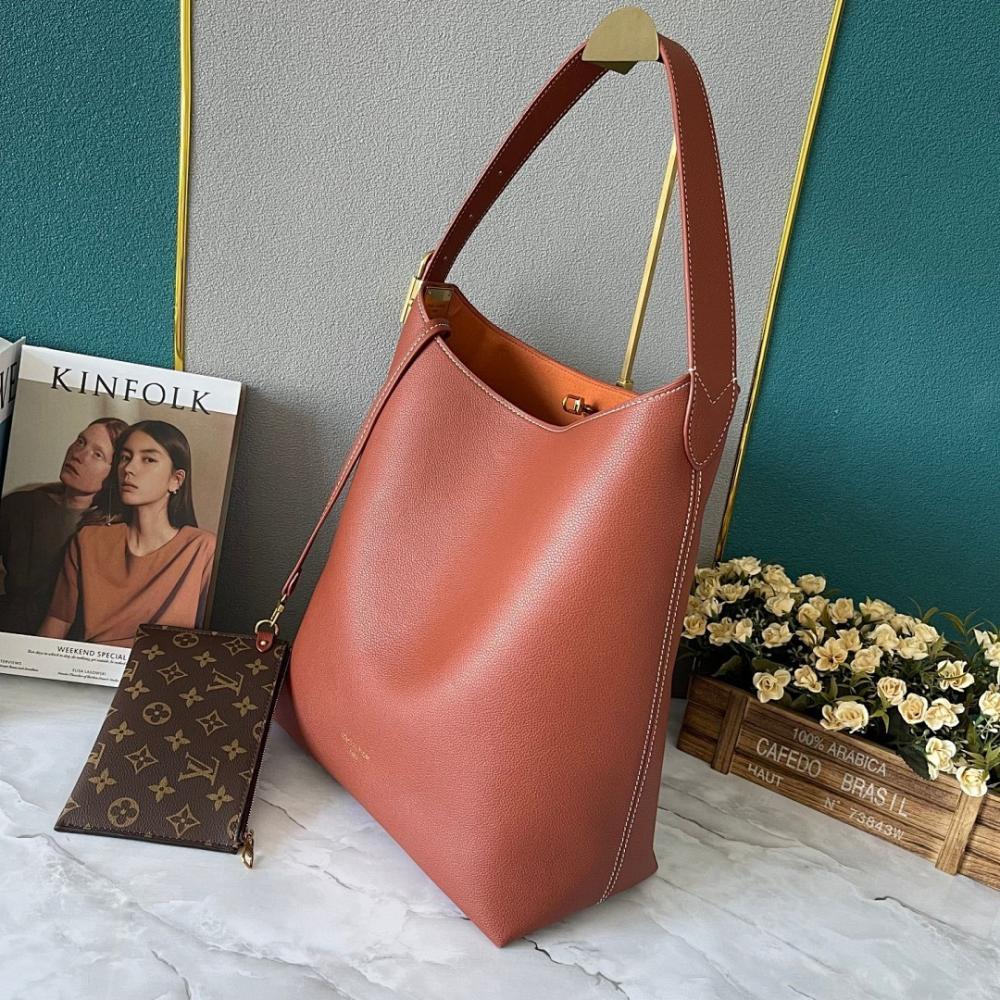 Classic Refined Monogram Leather Hobo Bag 31x35x18cm