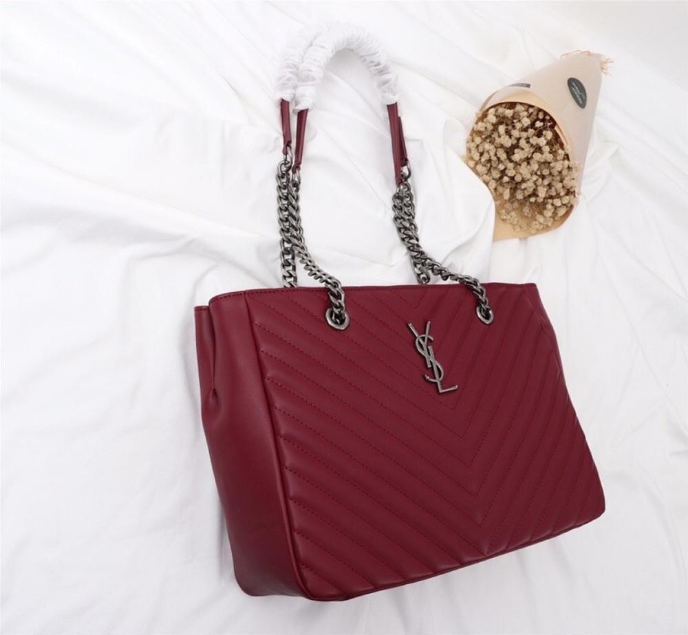 Modern Leather Top Handle Bag 35x24x11cm
