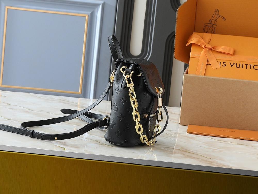 Luxury Premium Monogram Leather Shoulder Bag 15x20x7.5cm