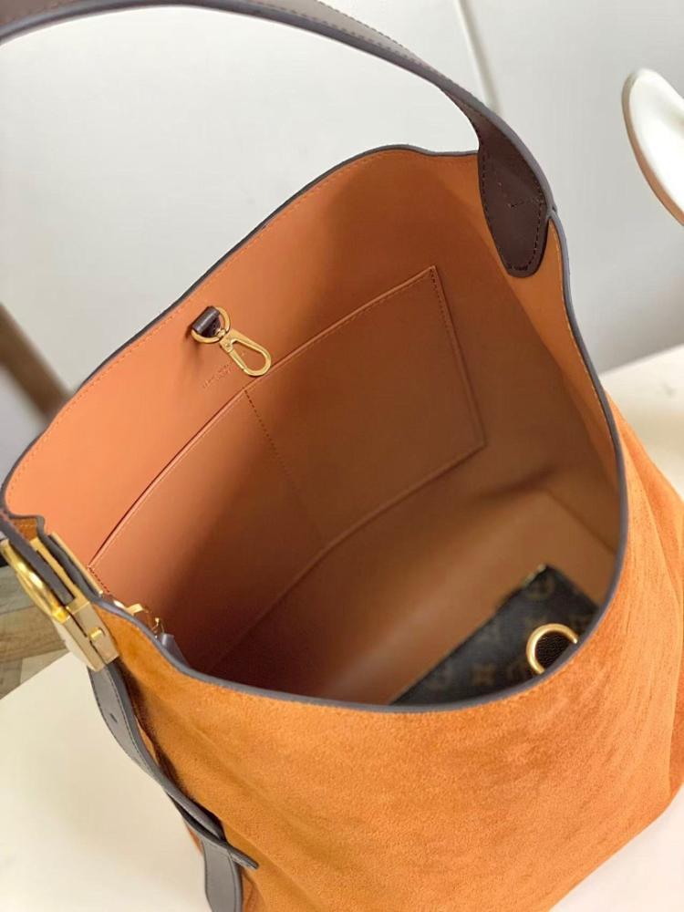 Elegant Stylish Monogram Leather Top Handle Bag 31x35x18cm