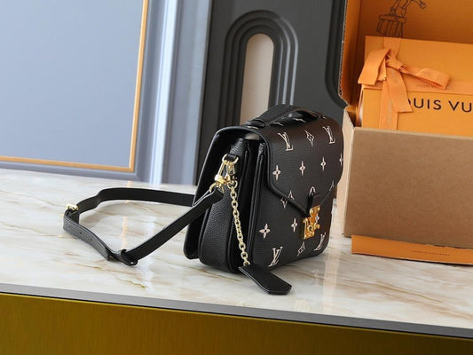 The Pouch Monogram Leather Top Handle Bag 25x19x7cm Style 1741945917