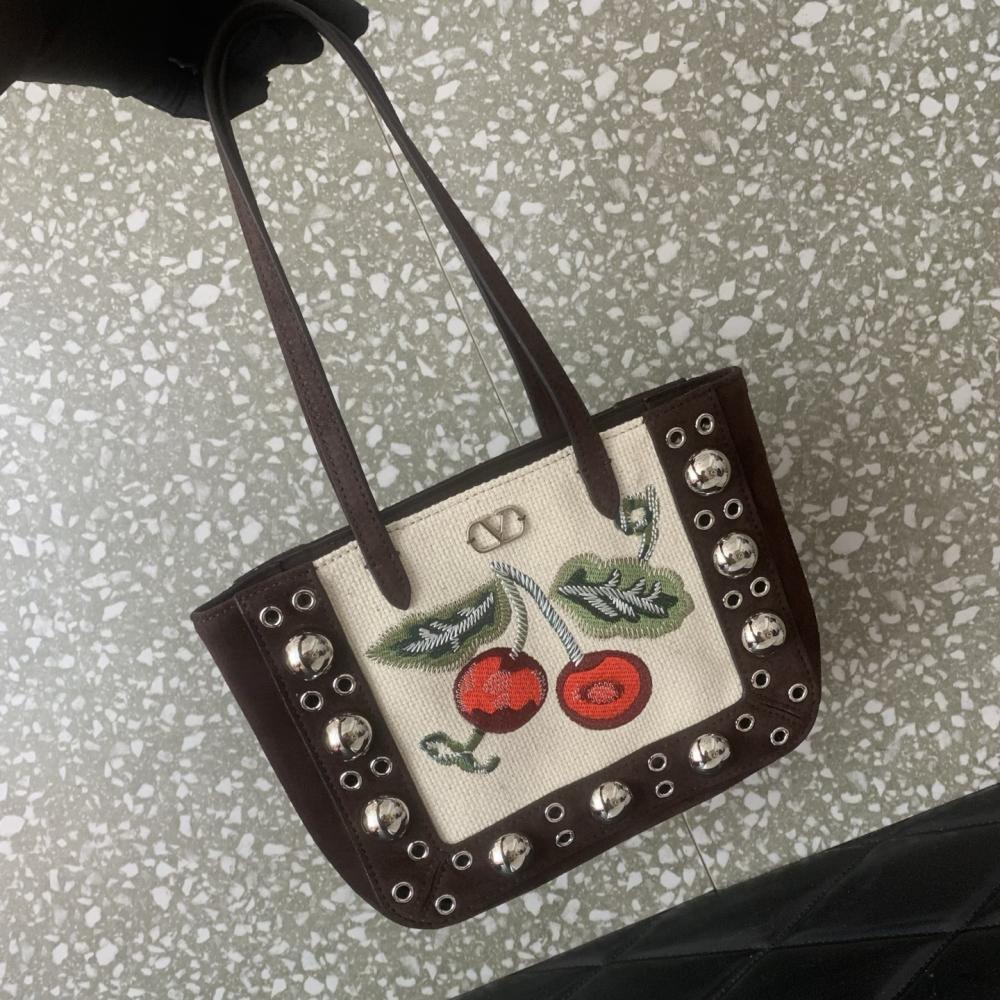 Embroidered Leather Top Handle Bag Style 1634686870