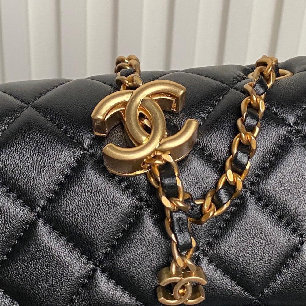 Gold Leather Top Handle Bag Style 733390555