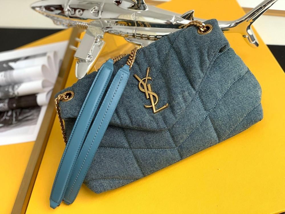 Classic Blue Top Handle Bag