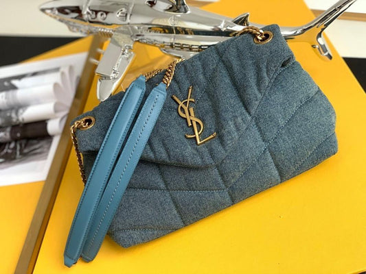 Classic Blue Top Handle Bag