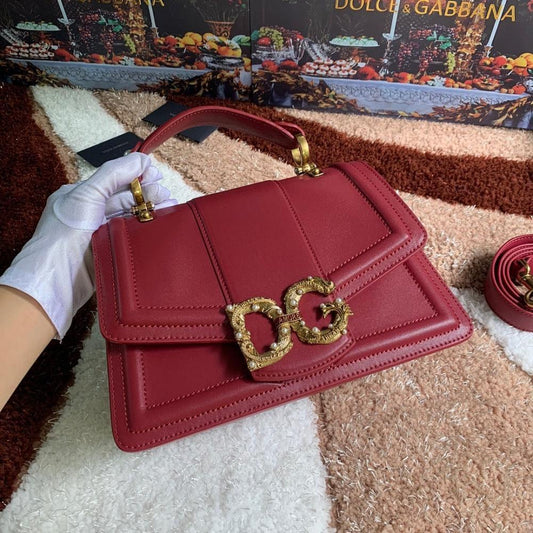 Luxury Studded Calfskin Shoulder Bag