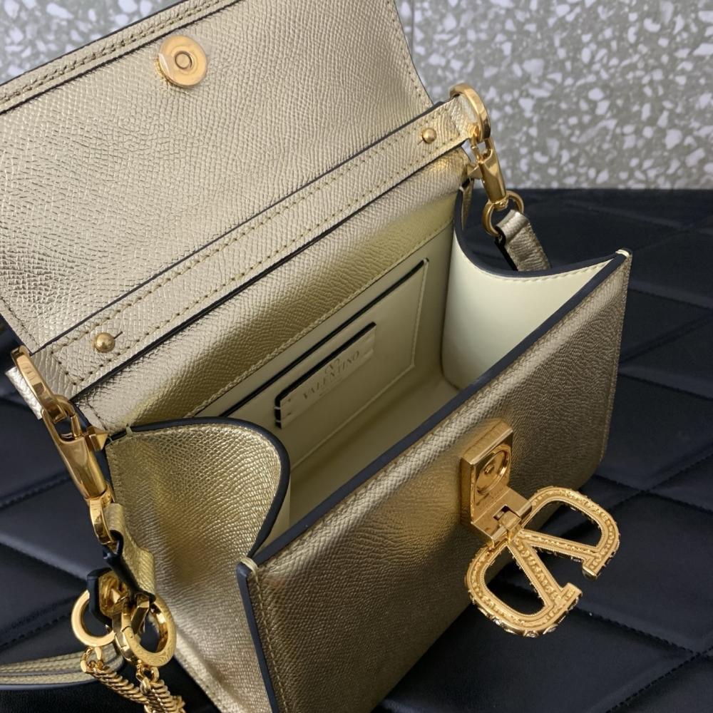 Crystal-Embellished Calfskin Shoulder Bag Style 831210784