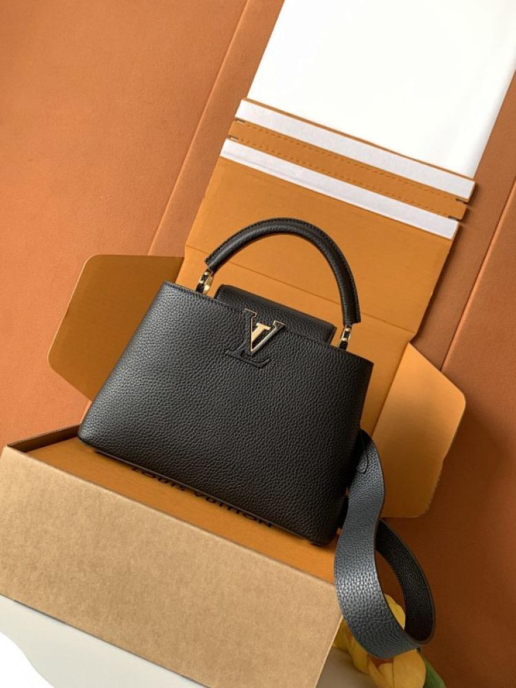 Gold Leather Top Handle Bag Style 421091187