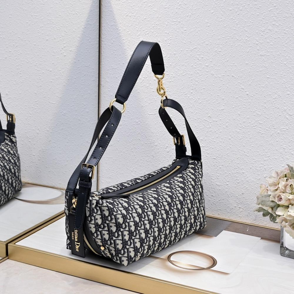 Stylish Refined Printed Leather Crossbody Bag Blue 33x16x15cm
