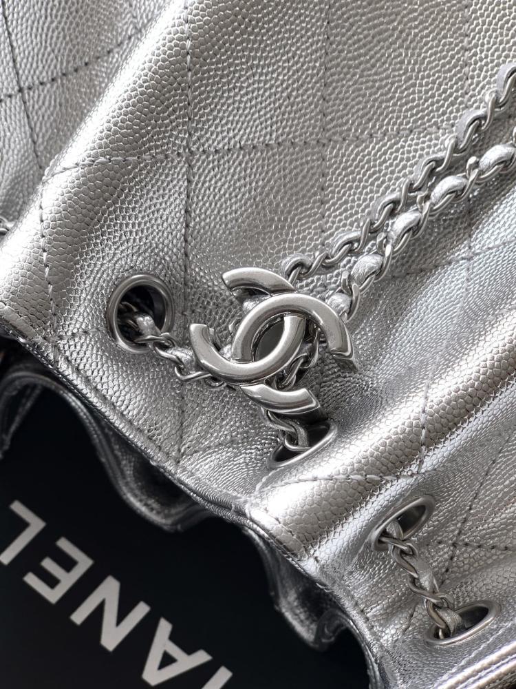Gold Leather Bucket Bag Style 1677768461