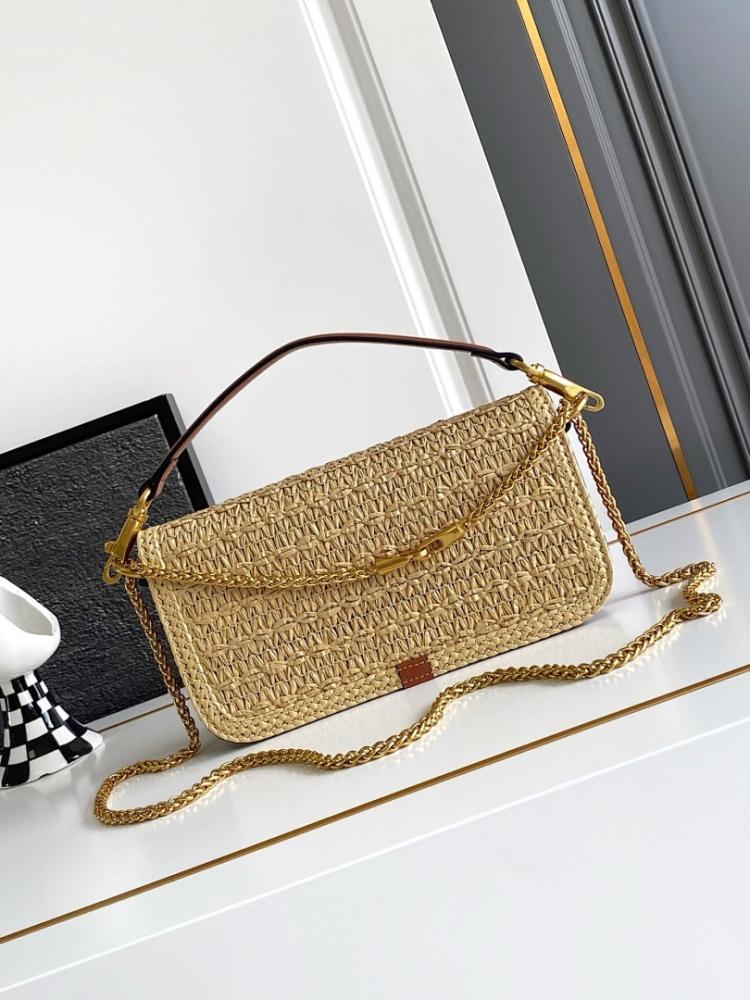 Luxury Raffia Shoulder Bag