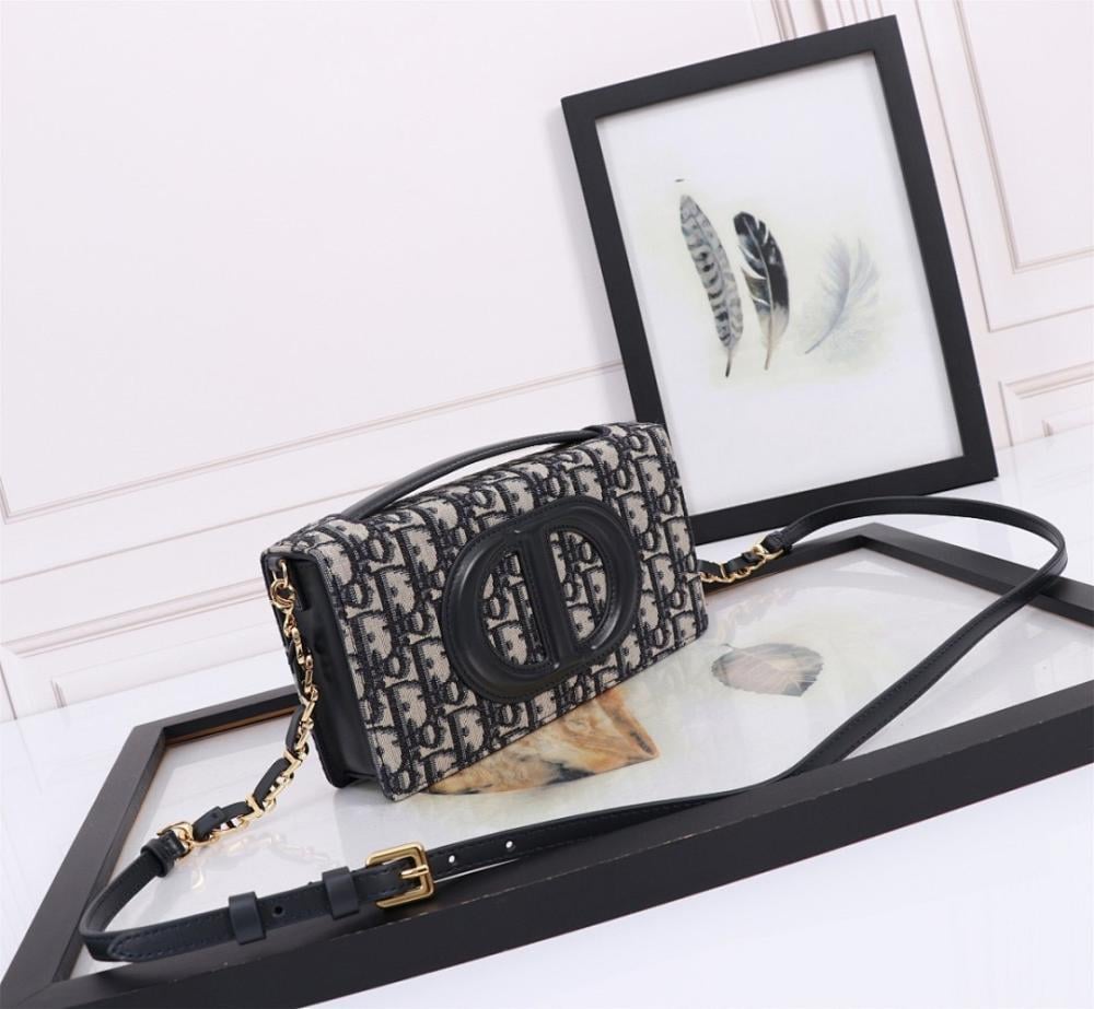Stylish Refined Printed Leather Shoulder Bag Blue 21x11x5cm