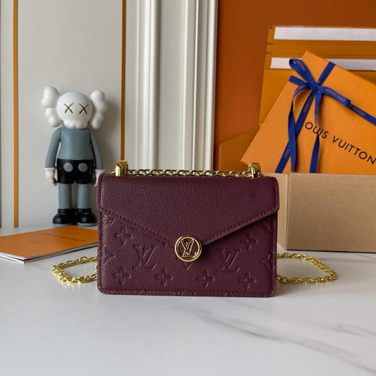 Elegant Stylish Monogram Shoulder Bag 19.5x13.5x6.5cm