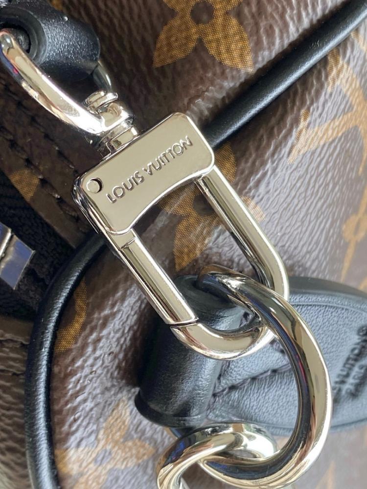 Elegant Premium Black Monogram Leather Shoulder Bag
